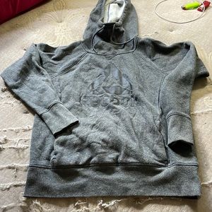 Gray Reebok pullover hooded sweatshirt